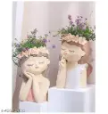Fairy Head Girl Adorable Succulent Planter Pot(set of 2)