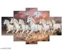 Vaastu Seven Horse Painting is a powerful symbol of success 30x18