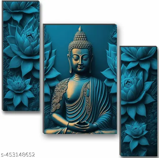 Buddha Wall Painting UV Textured Digital Reprint 12 x 18 inch