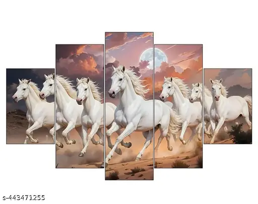 Vaastu Seven Horse Painting is a powerful symbol of success 30x18